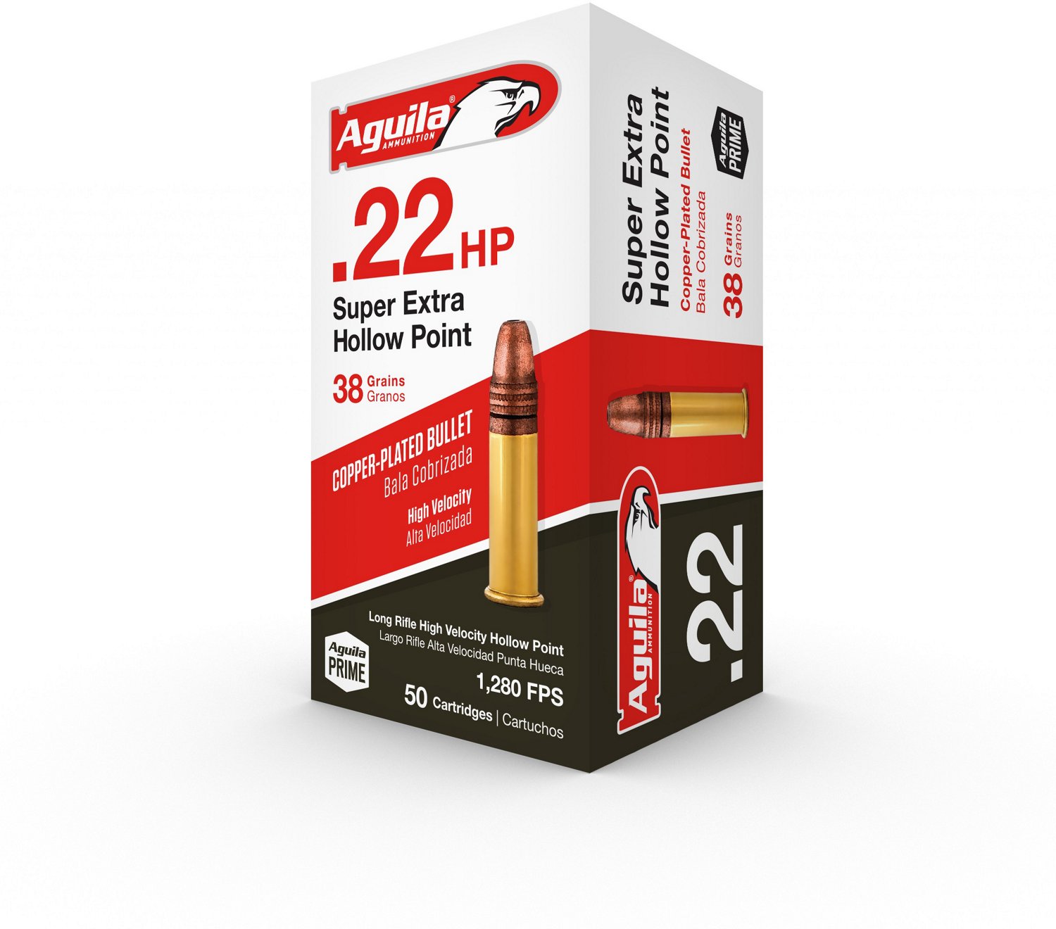 Aguila Ammunition High Velocity Hollow-Point .22 38-Grain Rimfire Ammunition - 50 Rounds