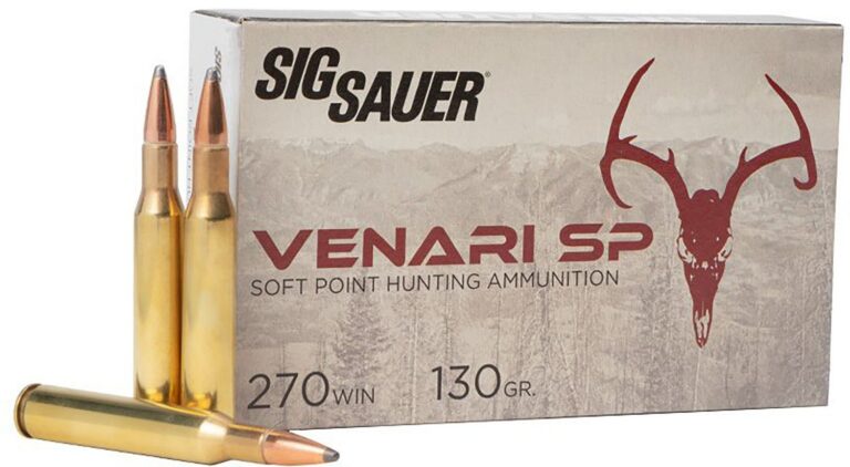 SIG SAUER Venari .270 Winchester 130-Grain Soft Point Ammunition - 20 Rounds